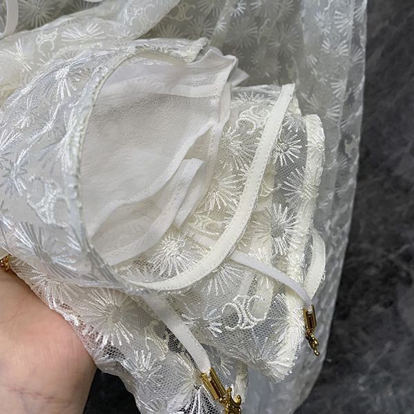 注目度抜群！セリーヌ 刺繍入りチュールトップ 偽物 Ceg13196